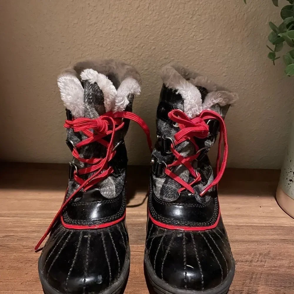 Anne Klein Sport Women's Ankle Plaid Waterproof Boots